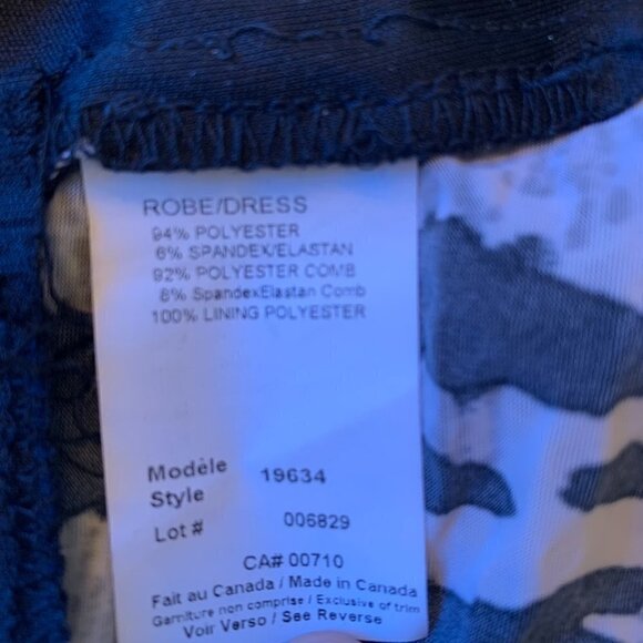 Joseph Ribkoff sz 8 Animal Print Black Halter Dress Evening Formal LBD - Picture 8 of 8